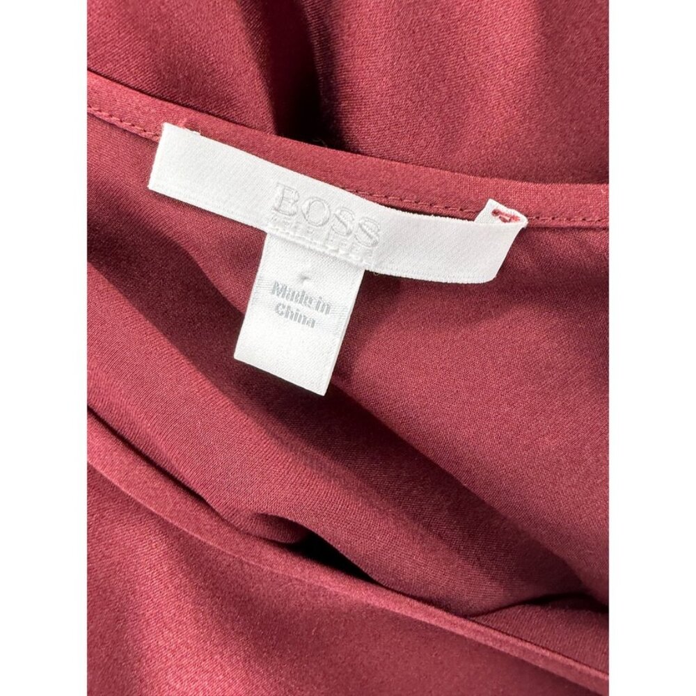 BOSS Maroon Inolea Silk Tank Top Shell XS - Picture 5 of 8